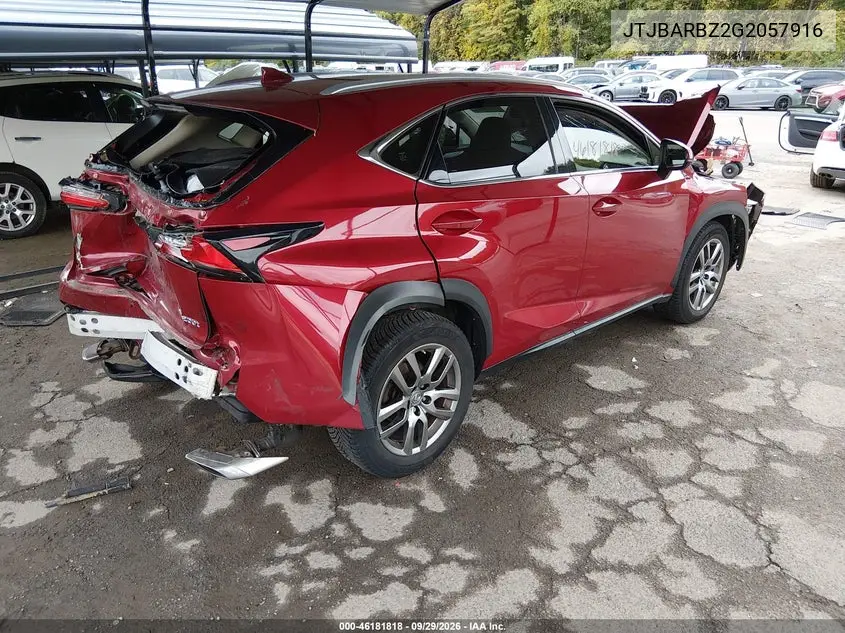2016 LEXUS NX VIN JTJBARBZ2G2057916 — фото 4