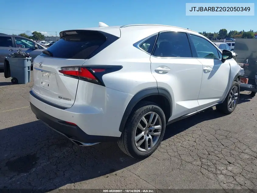 2016 LEXUS NX VIN JTJBARBZ2G2050349 — фото 4