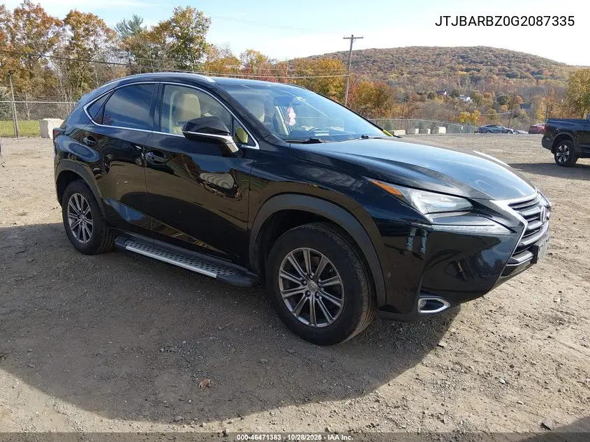 LEXUS NX 2016, VIN JTJBARBZ0G2087335