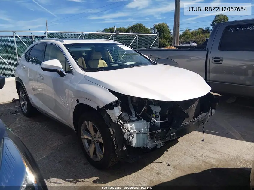 LEXUS NX 2017, VIN JTJBJRBZ2H2067654