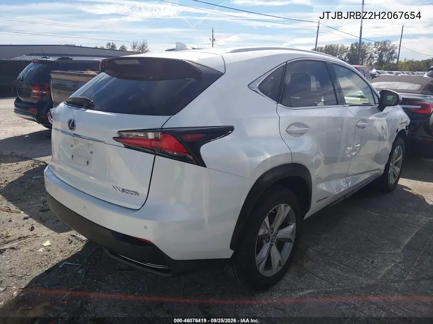 2017 LEXUS NX VIN JTJBJRBZ2H2067654 — фото 4