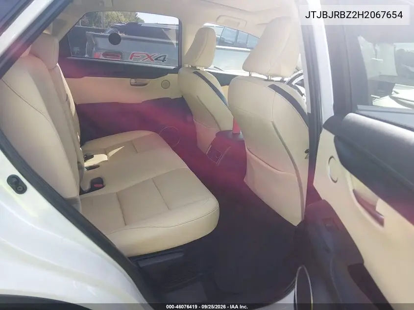 2017 LEXUS NX VIN JTJBJRBZ2H2067654 — фото 8