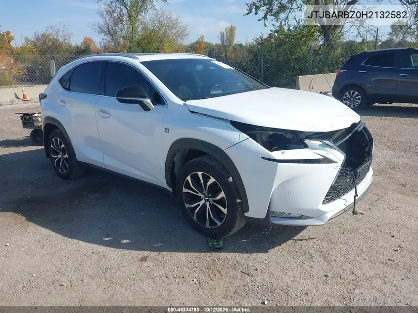 LEXUS NX 2017, VIN JTJBARBZ0H2132582