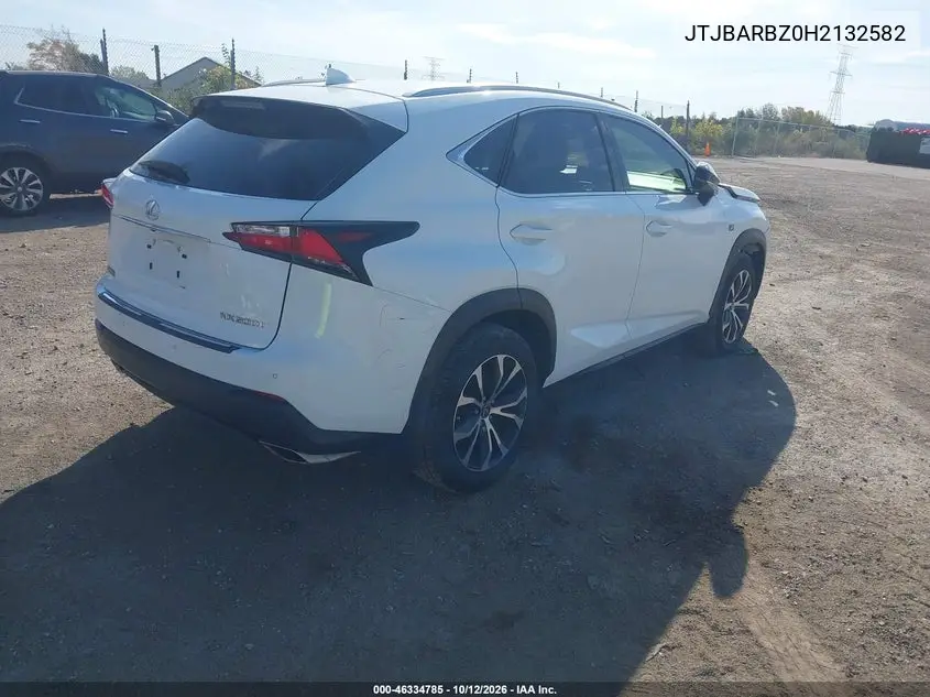 2017 LEXUS NX VIN JTJBARBZ0H2132582 — фото 4