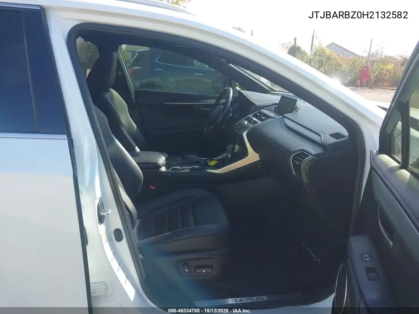 2017 LEXUS NX VIN JTJBARBZ0H2132582 — фото 5