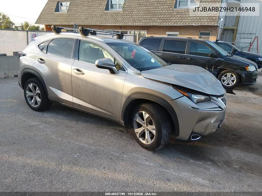 LEXUS NX 2017, VIN JTJBARBZ9H2146948