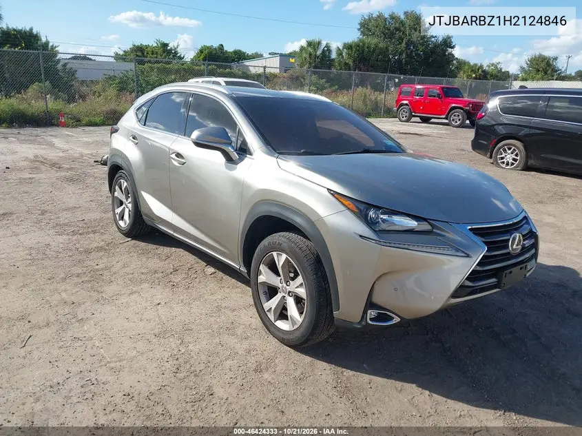 LEXUS NX 2017, VIN JTJBARBZ1H2124846