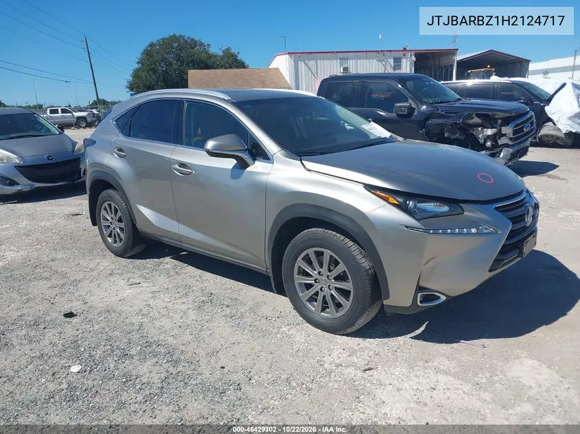 LEXUS NX 2017, VIN JTJBARBZ1H2124717