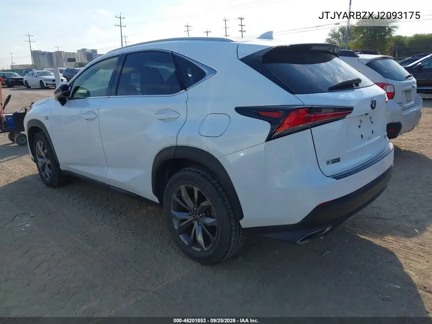 2018 LEXUS NX VIN JTJYARBZXJ2093175 — фото 3