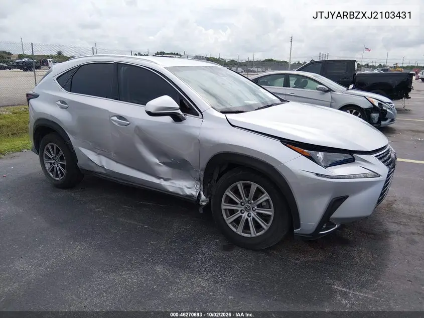LEXUS NX 2018, VIN JTJYARBZXJ2103431