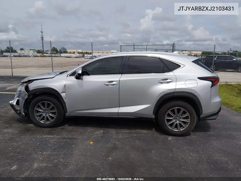 2018 LEXUS NX VIN JTJYARBZXJ2103431 — фото 14
