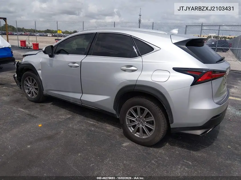 2018 LEXUS NX VIN JTJYARBZXJ2103431 — фото 3