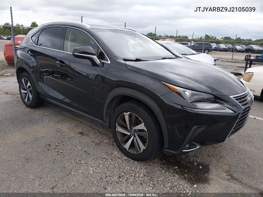 LEXUS NX 2018, VIN JTJYARBZ9J2105039