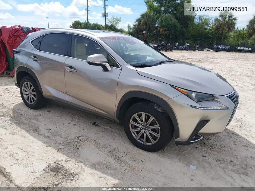 LEXUS NX 2018, VIN JTJYARBZ9J2099551