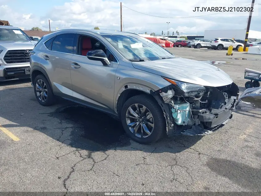 LEXUS NX 2018, VIN JTJYARBZ5J2102302