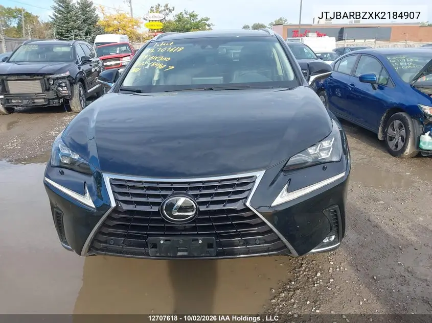 2019 LEXUS NX VIN JTJBARBZXK2184907 — фото 12