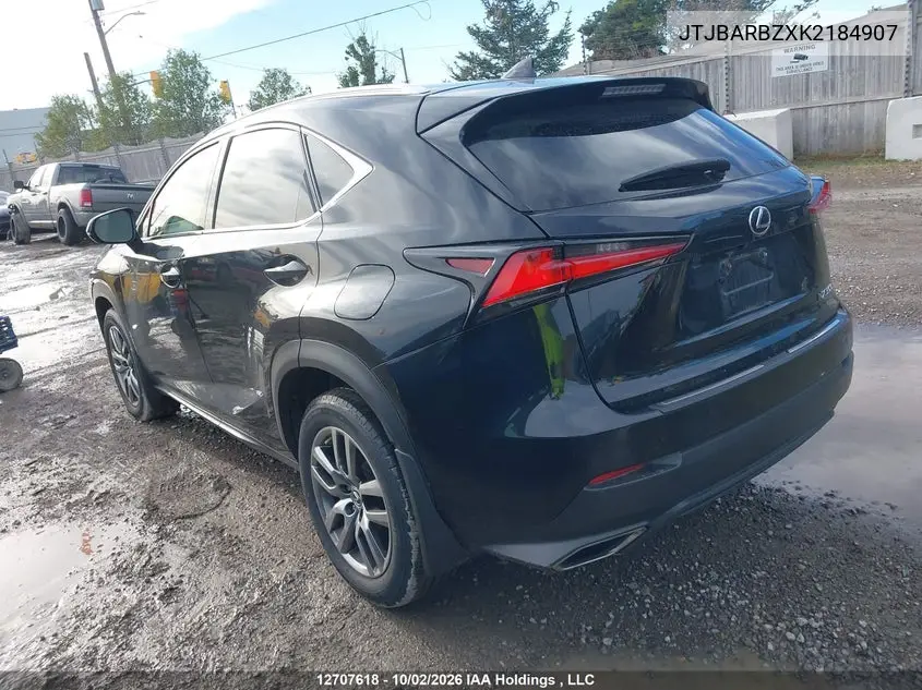 2019 LEXUS NX VIN JTJBARBZXK2184907 — фото 3
