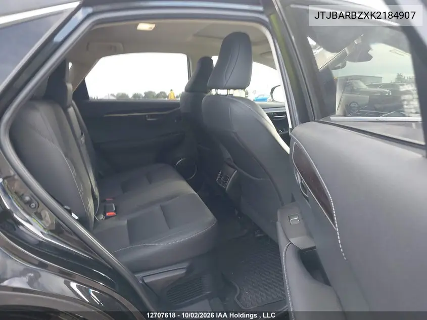 2019 LEXUS NX VIN JTJBARBZXK2184907 — фото 8