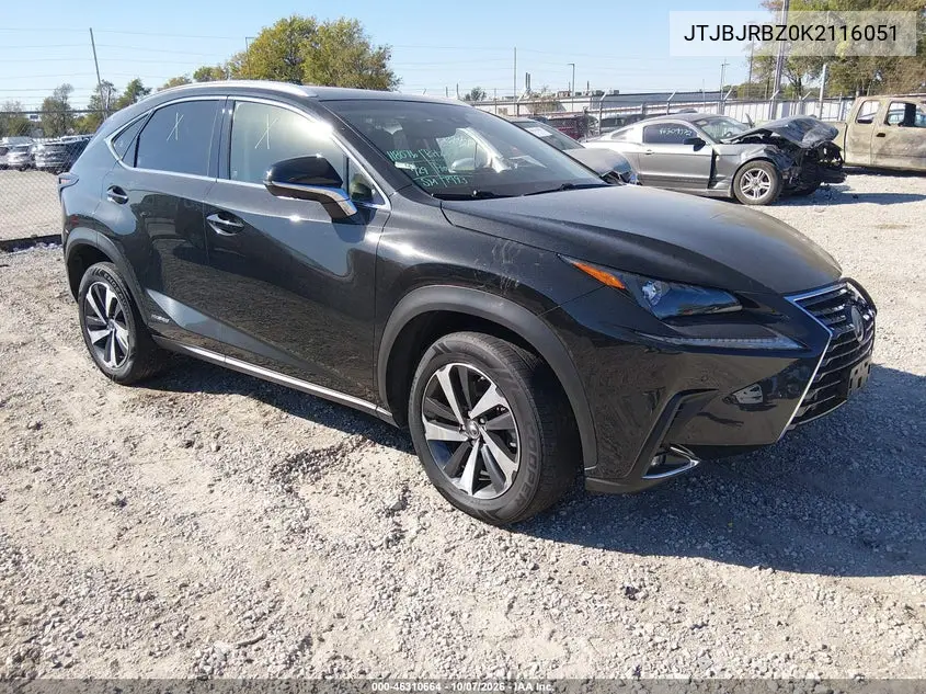 LEXUS NX 2019, VIN JTJBJRBZ0K2116051