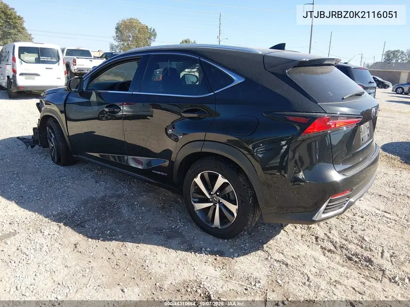 2019 LEXUS NX VIN JTJBJRBZ0K2116051 — фото 3