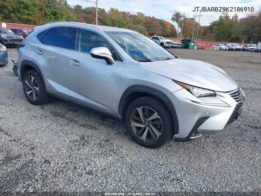 LEXUS NX 2019, VIN JTJBARBZ9K2186910