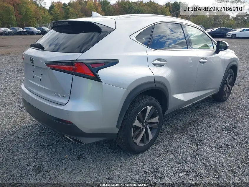 2019 LEXUS NX VIN JTJBARBZ9K2186910 — фото 4