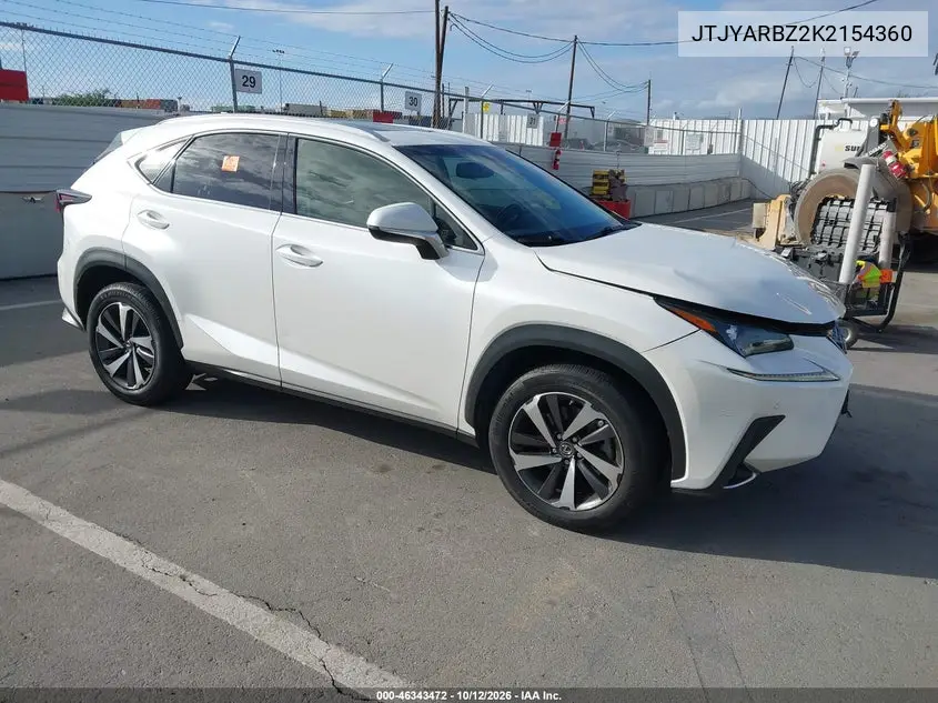 LEXUS NX 2019, VIN JTJYARBZ2K2154360