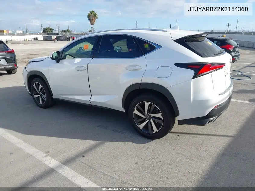2019 LEXUS NX VIN JTJYARBZ2K2154360 — фото 3