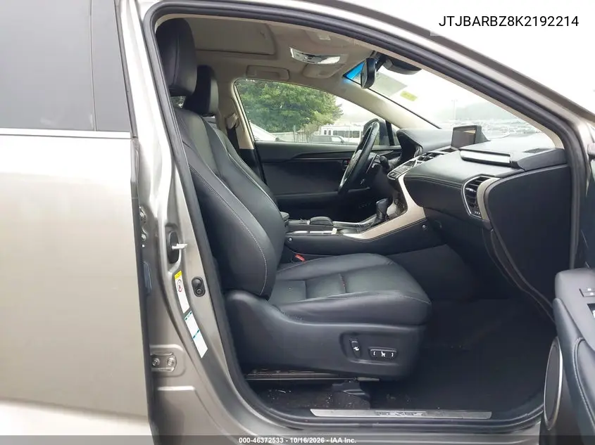 2019 LEXUS NX VIN JTJBARBZ8K2192214 — фото 5