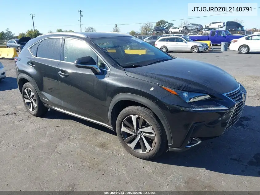 LEXUS NX 2020, VIN JTJGJRDZ0L2140791