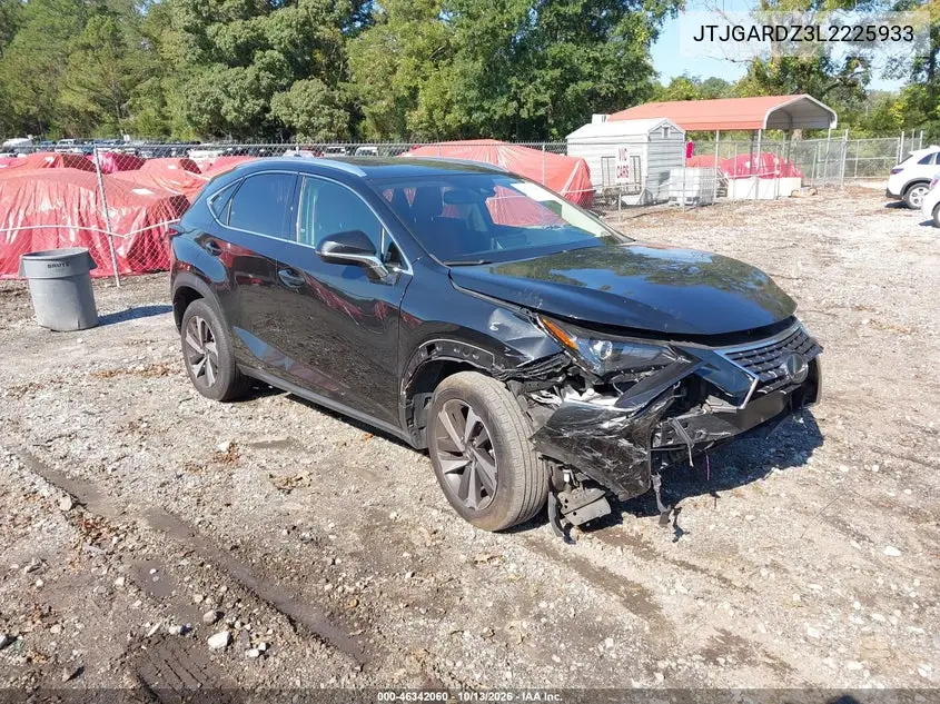 LEXUS NX 2020, VIN JTJGARDZ3L2225933