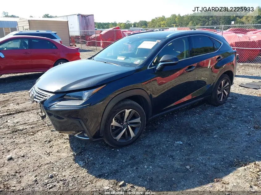 2020 LEXUS NX VIN JTJGARDZ3L2225933 — фото 2