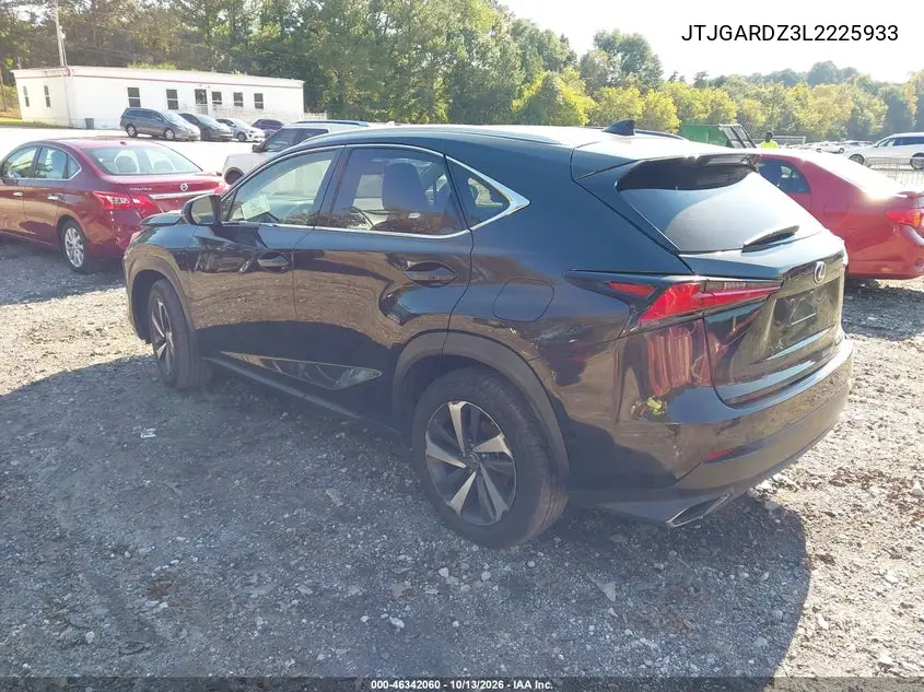 2020 LEXUS NX VIN JTJGARDZ3L2225933 — фото 3