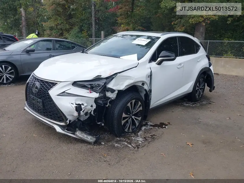 2020 LEXUS NX VIN JTJSARDZXL5013572 — фото 2