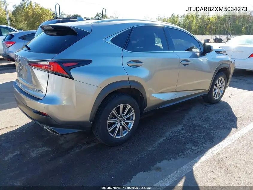 2021 LEXUS NX VIN JTJDARBZXM5034273 — фото 4