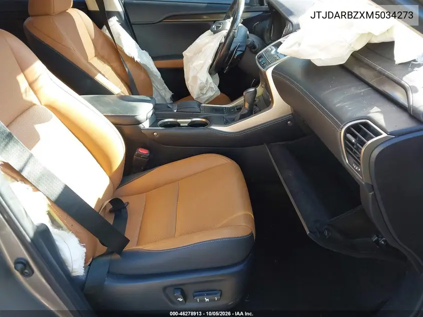 2021 LEXUS NX VIN JTJDARBZXM5034273 — фото 5