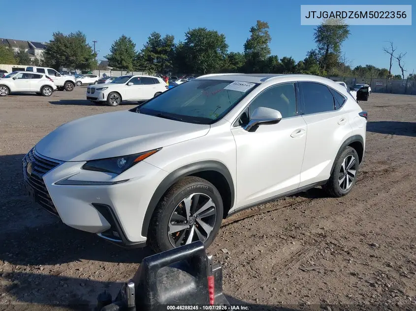 2021 LEXUS NX VIN JTJGARDZ6M5022356 — фото 2