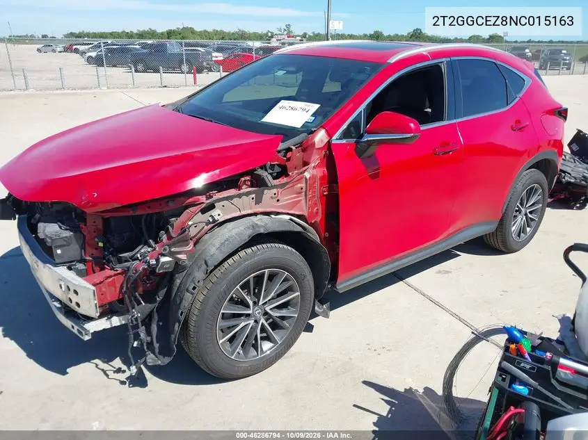 2022 LEXUS NX VIN 2T2GGCEZ8NC015163 — фото 2