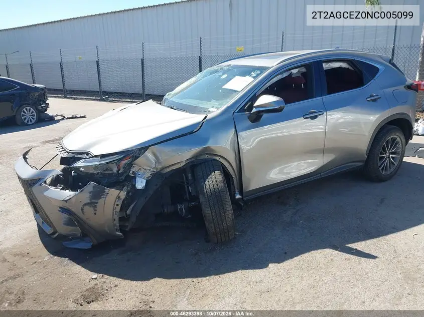 2022 LEXUS NX VIN 2T2AGCEZ0NC005099 — фото 2