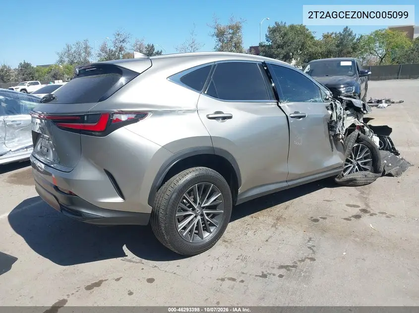 2022 LEXUS NX VIN 2T2AGCEZ0NC005099 — фото 4