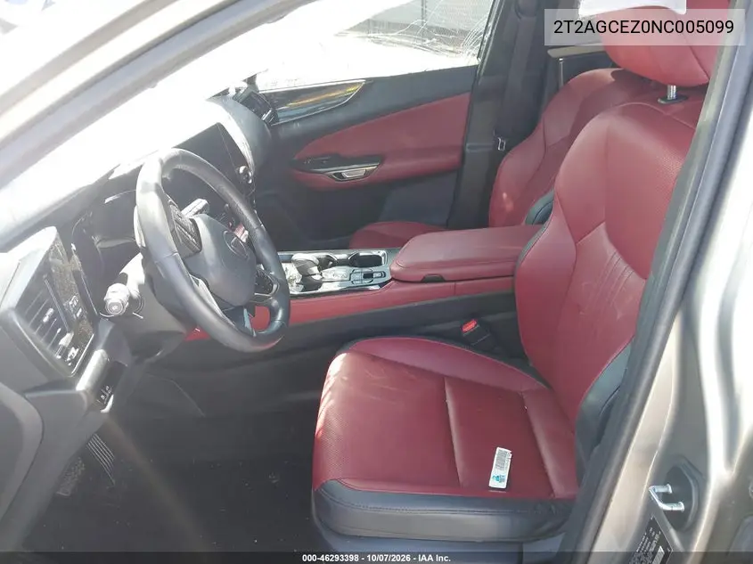 2022 LEXUS NX VIN 2T2AGCEZ0NC005099 — фото 5
