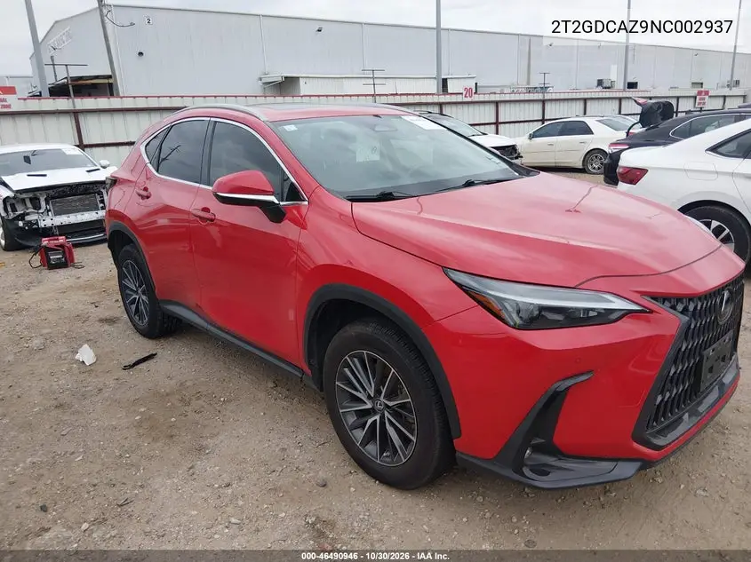 LEXUS NX 2022, VIN 2T2GDCAZ9NC002937