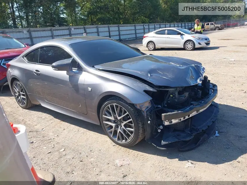 LEXUS RC 2015, VIN JTHHE5BC5F5005200