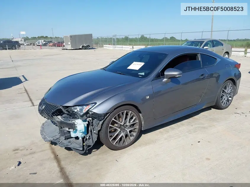2015 LEXUS RC VIN JTHHE5BC0F5008523 — фото 2
