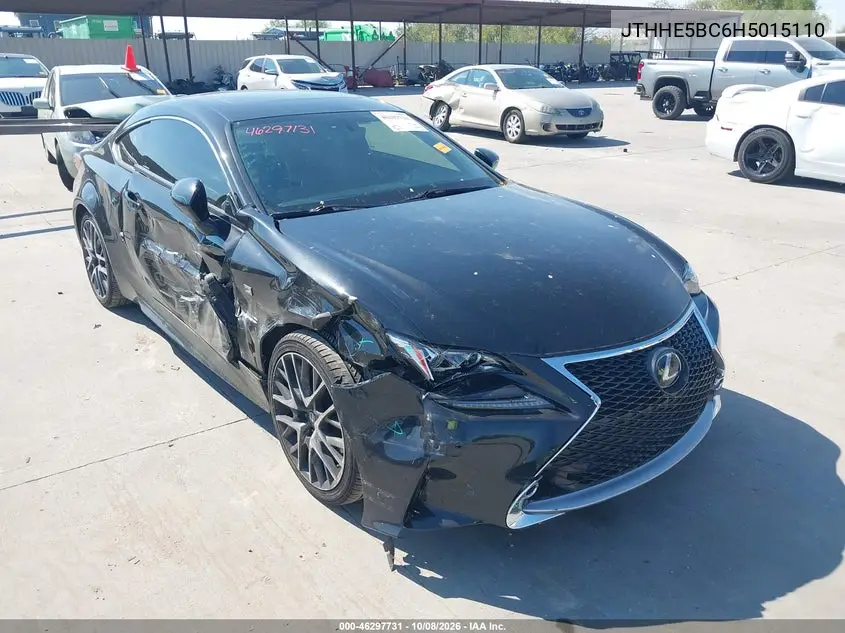 LEXUS RC 2017, VIN JTHHE5BC6H5015110