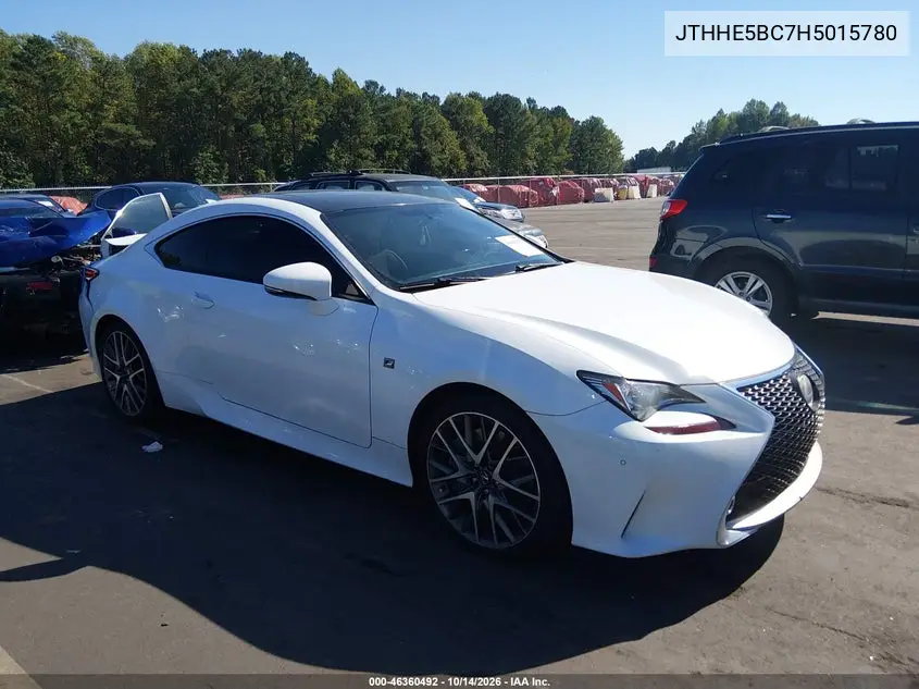 LEXUS RC 2017, VIN JTHHE5BC7H5015780
