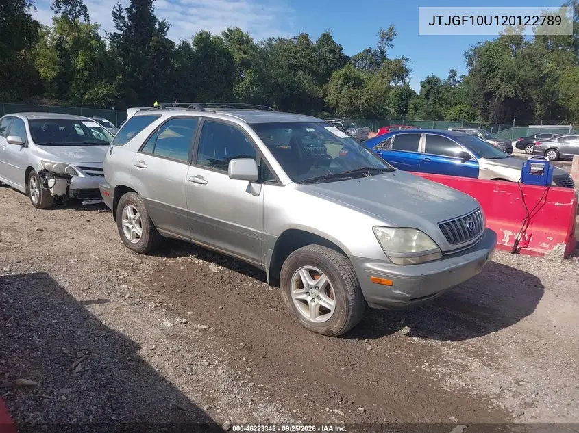 LEXUS RX 2002, VIN JTJGF10U120122789