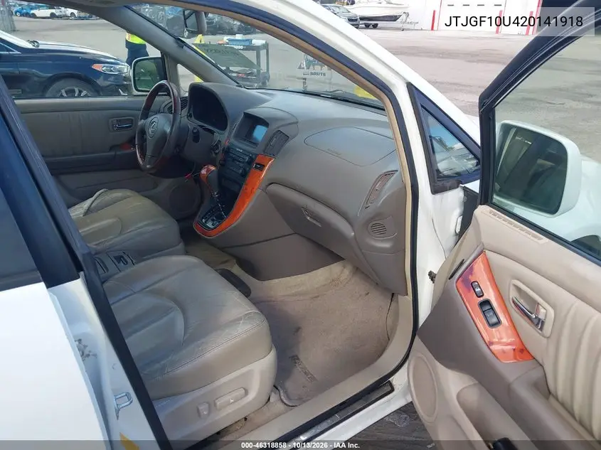 2002 LEXUS RX VIN JTJGF10U420141918 — фото 5
