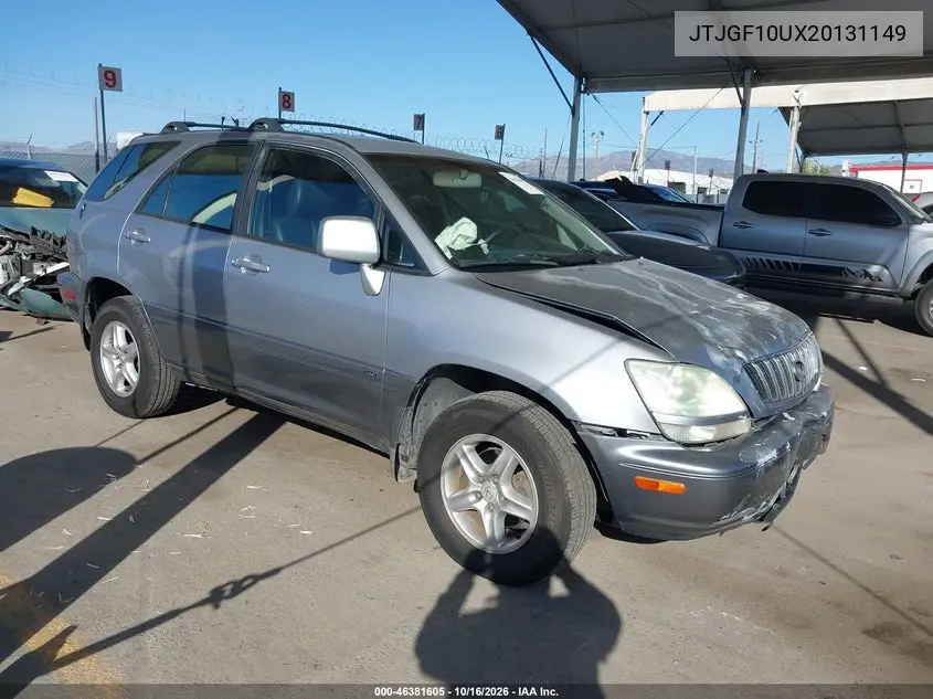 LEXUS RX 2002, VIN JTJGF10UX20131149
