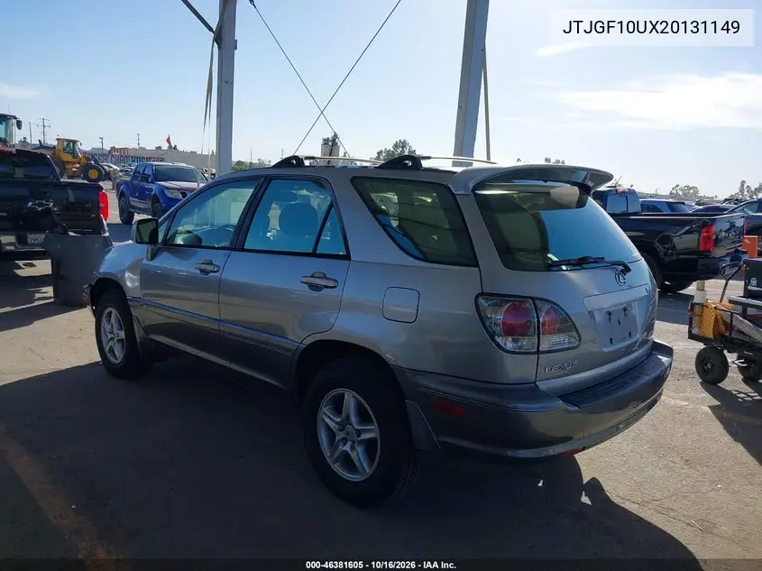 2002 LEXUS RX VIN JTJGF10UX20131149 — фото 3